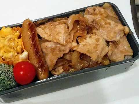 簡単!豚の生姜焼き弁当♡